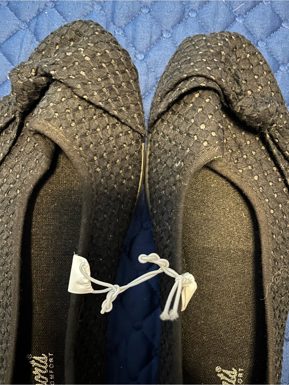 US Sport Black Knot Slip-On Ballet Flats - Picture 3 of 8